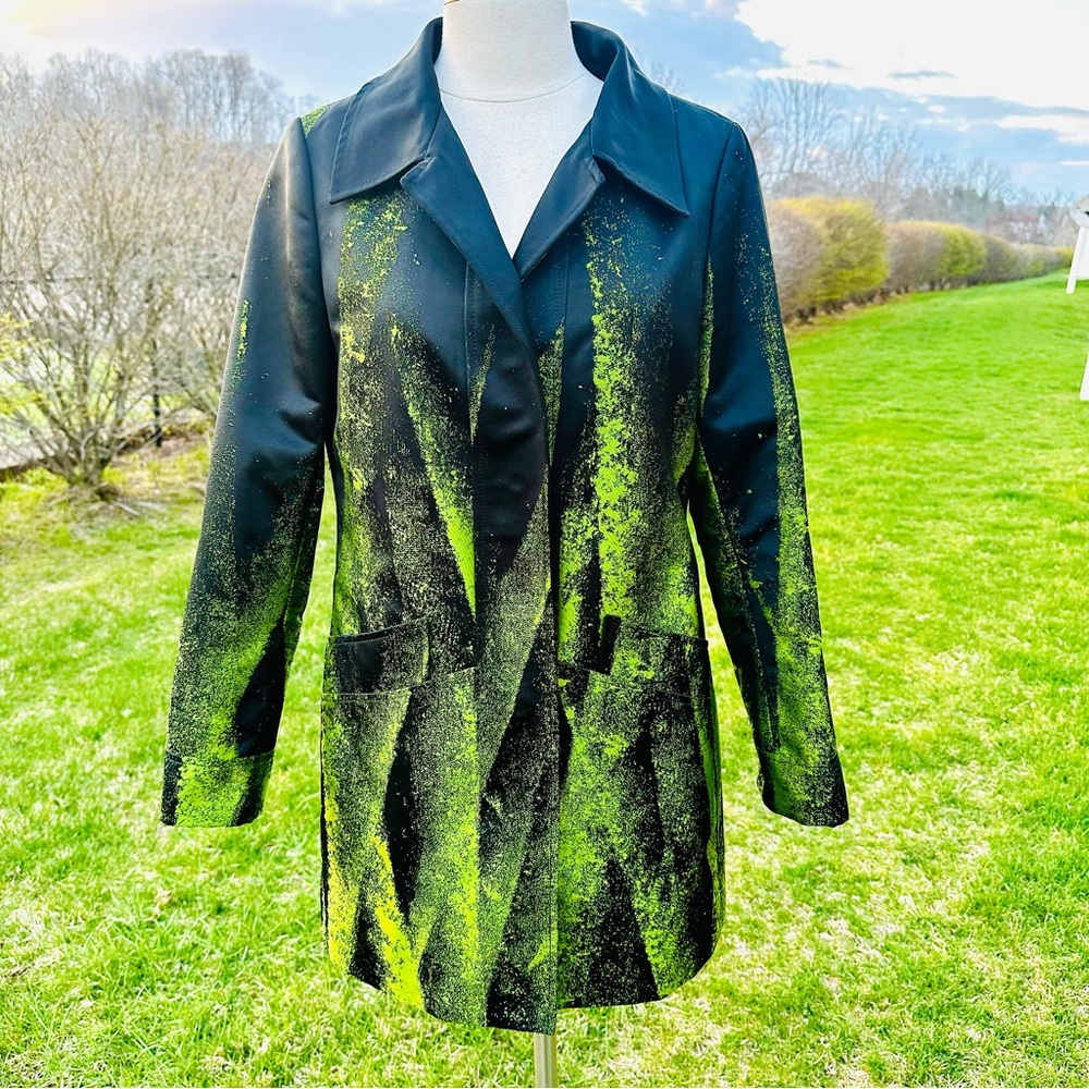 CARLISLE Black & Green trench jacket
